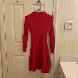 NWOT - The Limited (Petite) Red Ribbed Sweater Dress